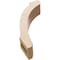 Ekena Millwork 3-inch W x 10-inch D x 14-inch H Lafayette Rough Cedar Woodgrain TimberThane Knee Brace, Primed BRCUR03X10X14LFTRCPR - alternate 4